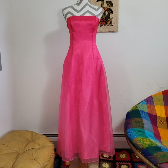 Zum Zum by Niki Livas Dresses & Skirts - Zum Zum | 90s Vintage Strapless Pink Prom Dress